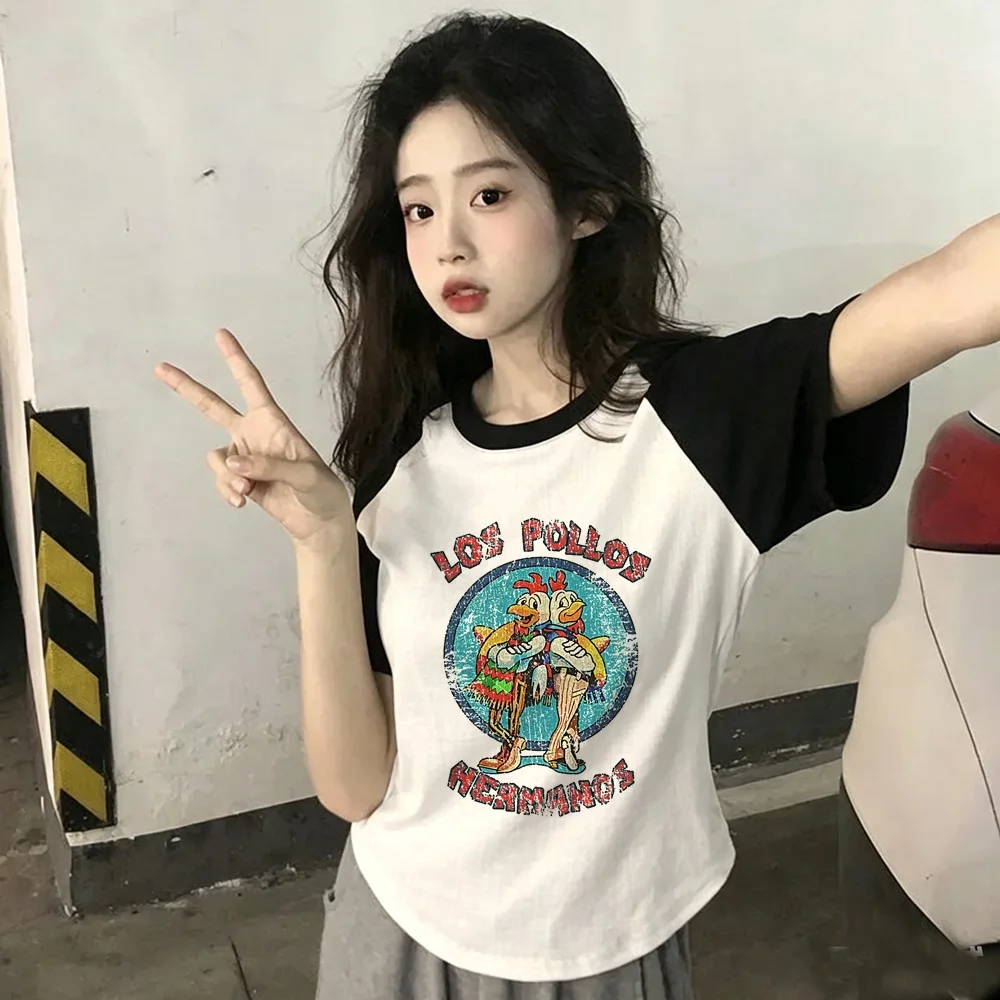 Breaking Bad Los Pollos Hermanos t-shirt female Retro cheap jojifuku clearance sales shirt alternative  graphic harajuku funny