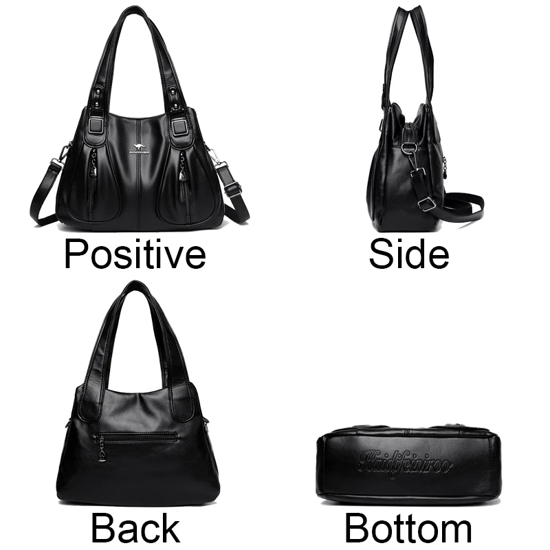 Bolsas Crossbody de grande capacidade para mulheres, bolsa de couro real, bolsa de luxo, bolsa de ombro nova, 2023