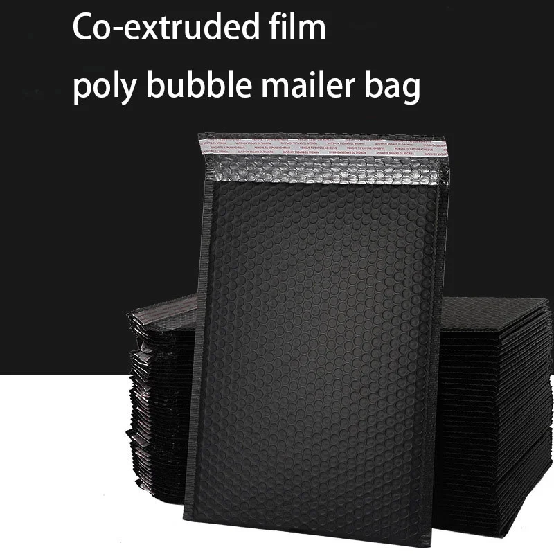 10pcs Black Self-Adhesive Bubble Envelope Bag Co Extruded Film Foam Bag Clothing Packag Gift Wrapping Baging And Courier Bag