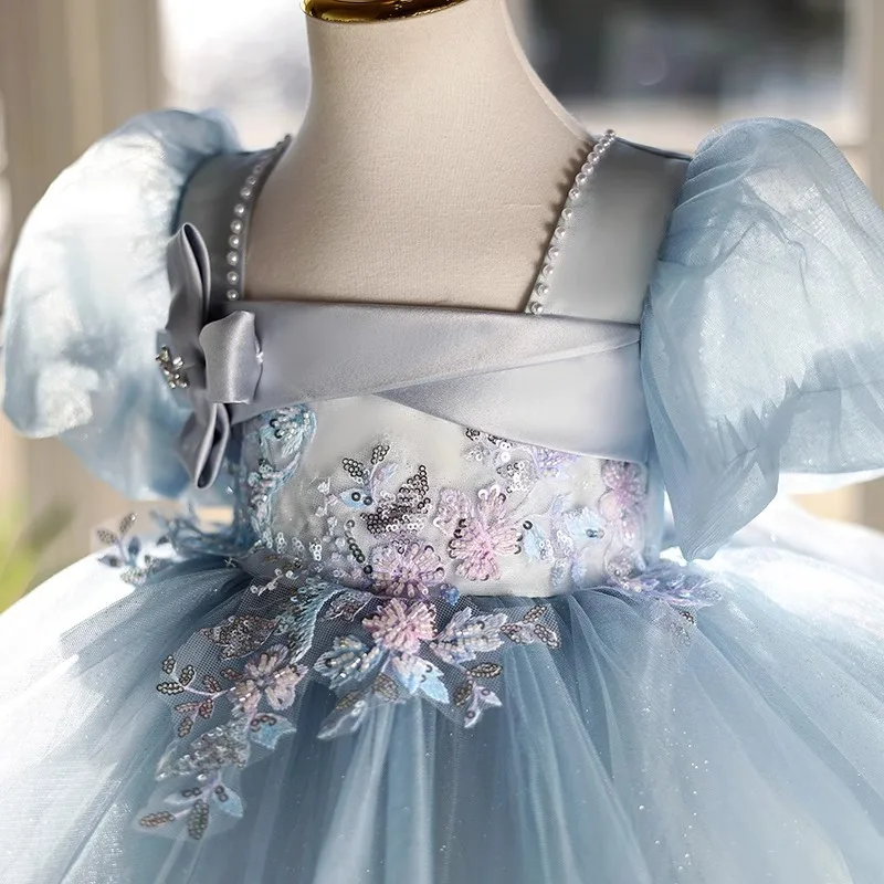 

Children's Formal Dress Princess Dress Birthday First Birthday Little Dress Host Piano Performance Costume Girl's Dress High-end