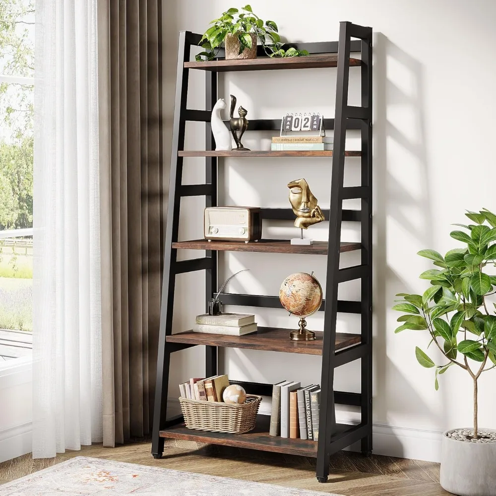 

5-layer bookshelf ladder rack bookshelf living room, home office bookshelf storage rack