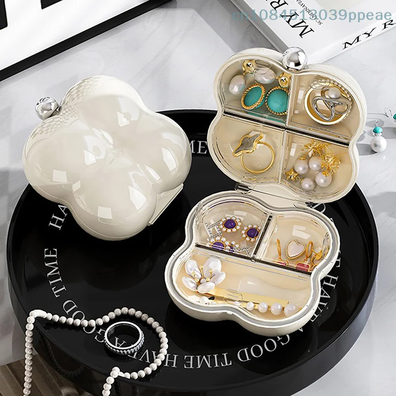 

Mini Portable Jewelry Storage Organizer Travel Storage Boxes Earring Necklace Display Ring Jewelry Holder Boxes With Compartment
