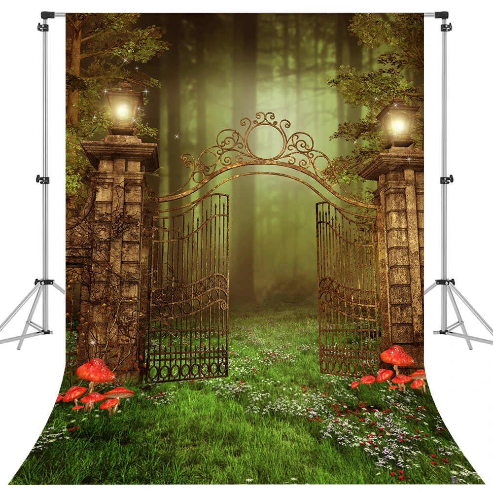 Bonvvie Photography Backdrop Night Moon Magic Castle Forest Children Halloween Party Decorative Background Photo Studio Props