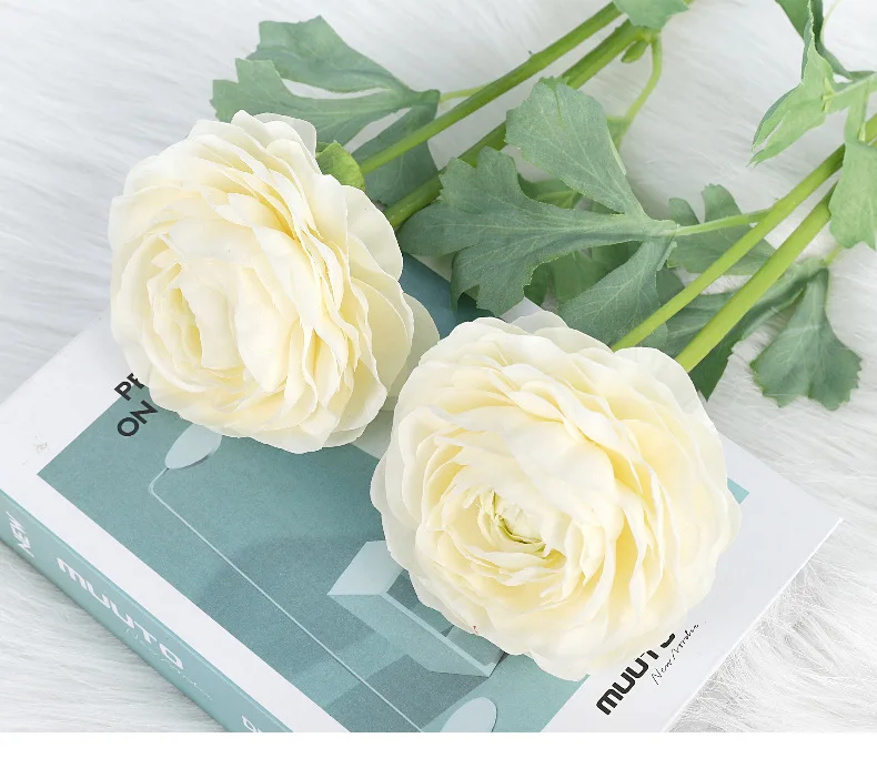 6 Stück/Set Künstliche Blumen mit 2 Köpfen in Dew-Lotus-Optik, Echtfühl-Effekt, für Hochzeitsdekoration, Brautstrauß, Heim- und Partytischdekoration, Floristik – Detail 11