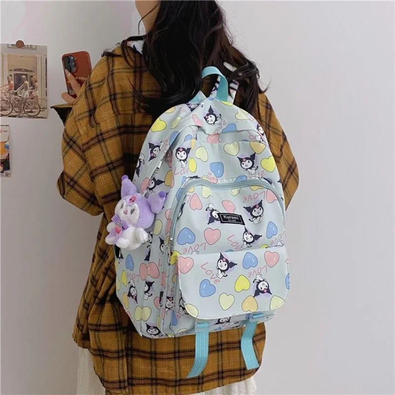 Sanrio New Clow M Student Schoolbag Large Capacity Casual Waterproof Shoulder Pad Cute Cartoon Backpack