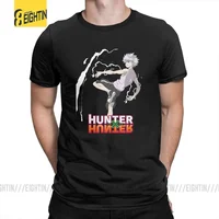 Camiseta de Hunter X Hunter para hombre, camisa clásica japonesa ligera de manga corta con estampado de cómic, de algodón purificado