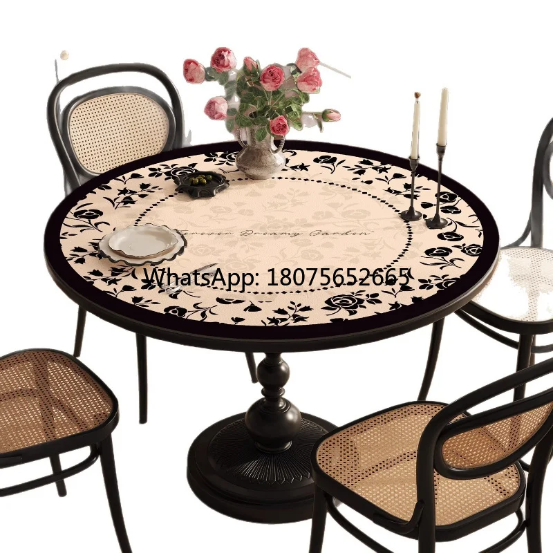 Round tablecloth, light luxury, high-end coffee table table mat
