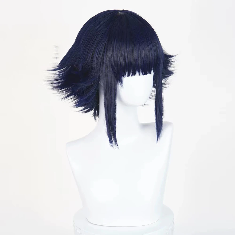 Obrázek 7: HAIRJOY syntetická vlasy hyuga hinata cosplais paruka pro kostým temný modrá cosplais paruka růže sit'