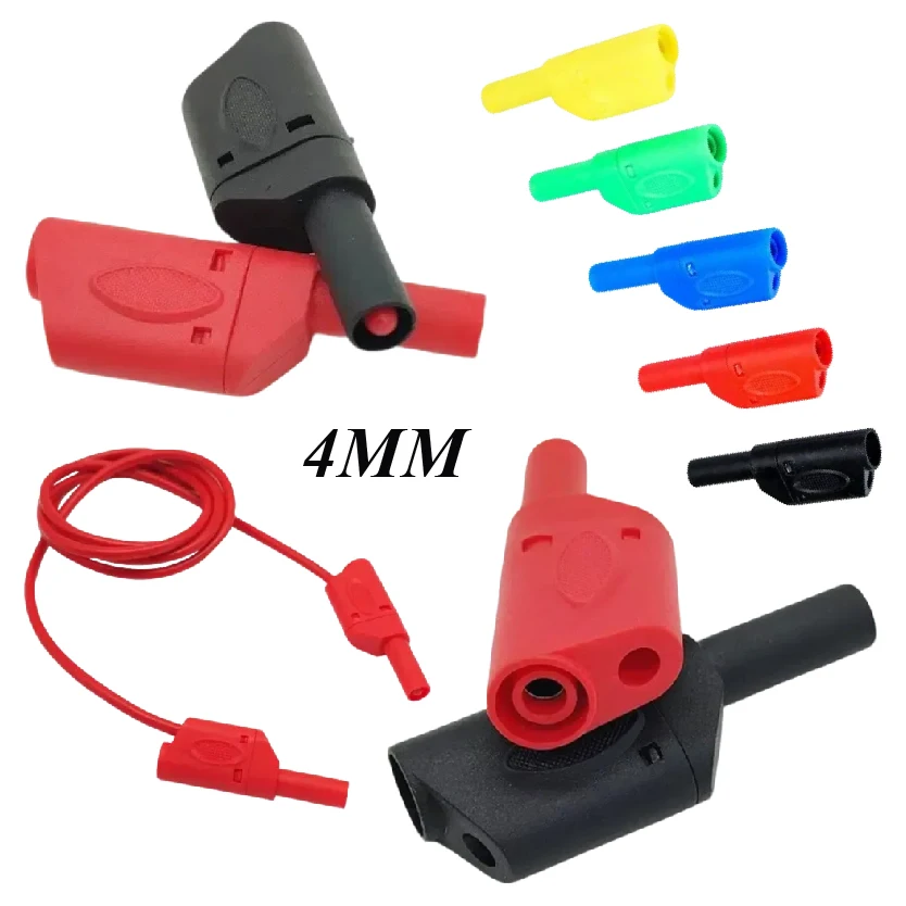 4mm Stackable Banana Plug Shrouded Fully Insulated Safety Nickel-plated Copper Connector