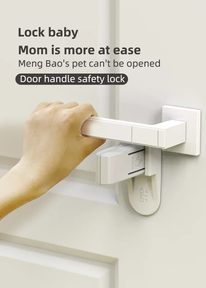 vvocci Device for Children Home Universal ABS ProtectionEasy to Install Anti-open Handle Locks Door Lever Baby Safety Doors Lock