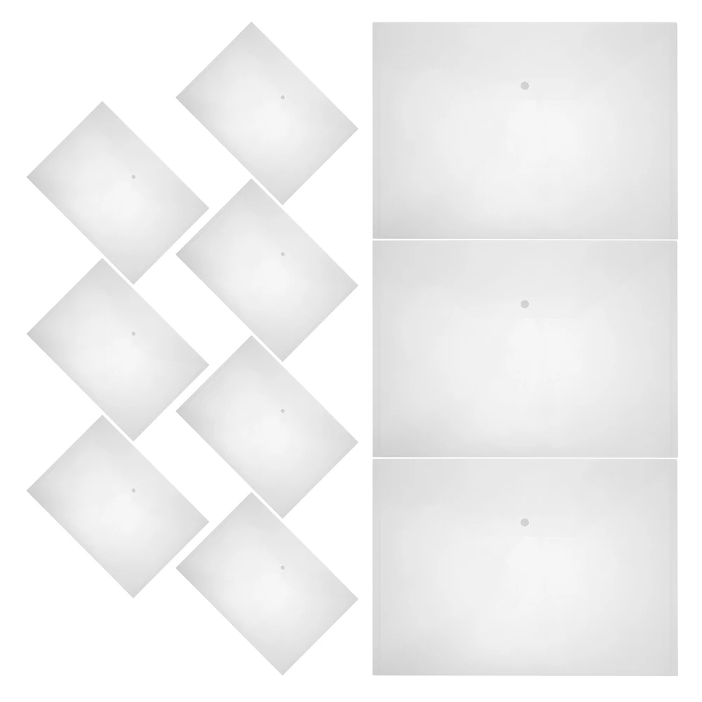 

20pcs File Bags Clear PP Material Large Capacity Document Holders Snap Folders Office Supplies Paper Storage School Files
