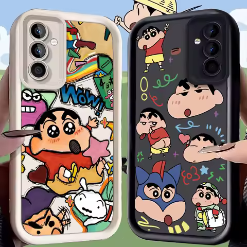 C-Crayon S-ShinChan Case for Samsung Galaxy A53 A50 A50S A36 5G A35 A34 A33 A32 A30 A26 A24 A23 A22 A20 A16 A15 A14 A13 4G Cover