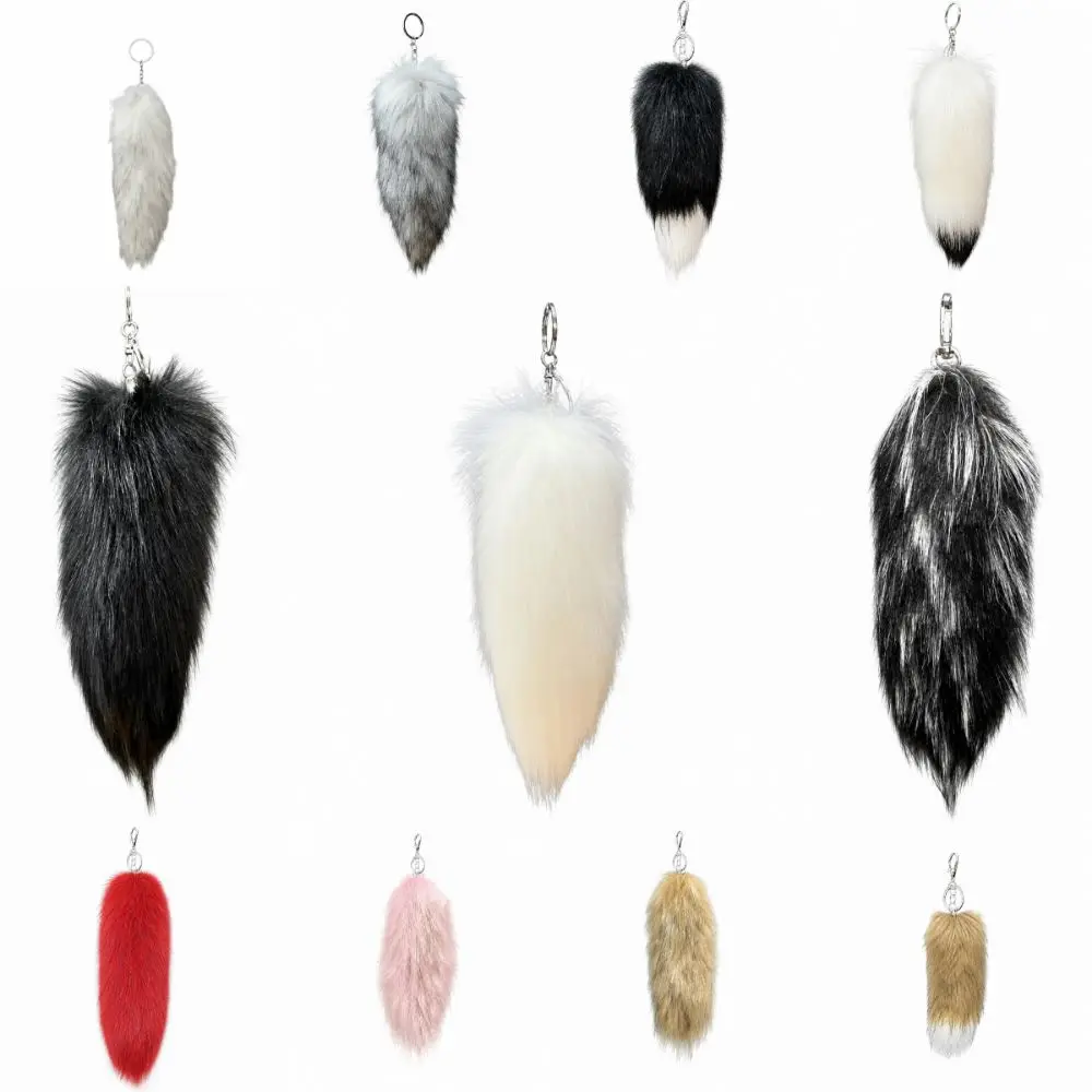 Cute Long Tail Tail Keychain Soft Faux Fur Charm Fluffy Versatile Tail Pendant Handbag Accessory