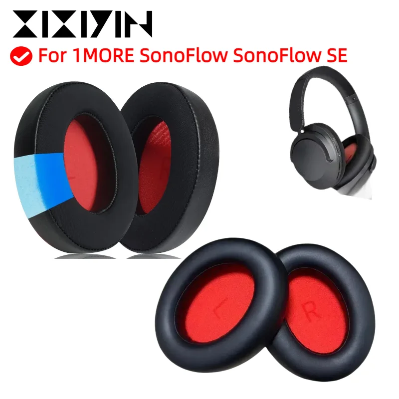 

Replacement Earpads for 1MORE SonoFlow SonoFlow SE Headphones Mesh / Ice gel / Leather Ear Cushion Pads