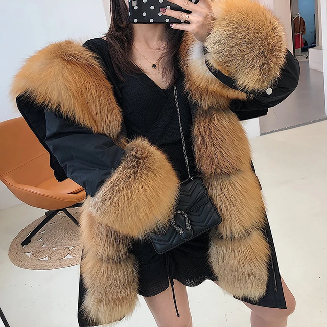 Manteau en fourrure veritable naturelle pour femme manteau de torche d hiver veste UR parka vetements pour femmes nouveau 2023 AliExpress