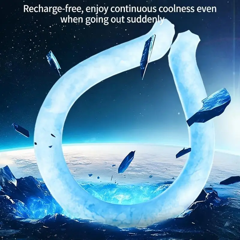 ~Outdoor Summer Neck Cooling Tube Wraps Ice Ring Neck Cooler Reusable Cooling Tool For Camping Hiking Cycling Running Fishing