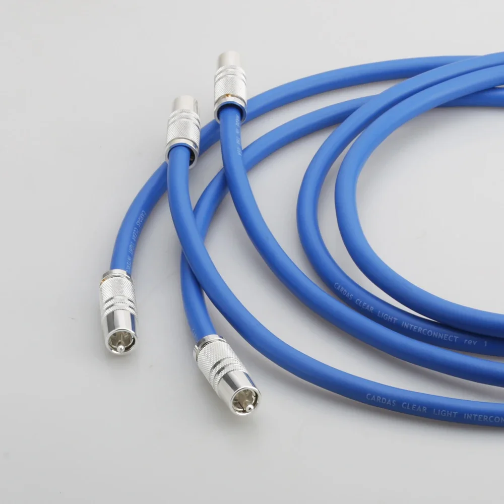 High Quality CARDAS Clear Light HiFi RCA Interconnect Audio Cable With Silver Plated RCA Male Plug,RCA Connector