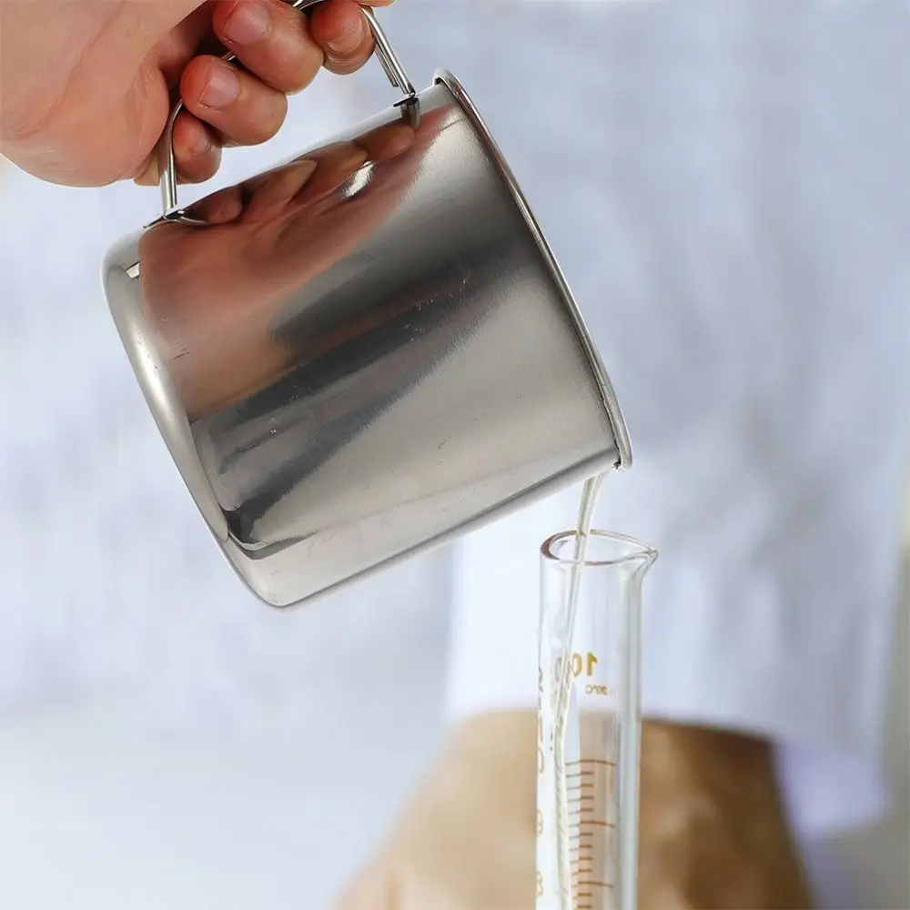 New Stainless Steel Laboratory Beaker Graduated 500ml Measuring Cups 1000ml Espresso Mugs Baking