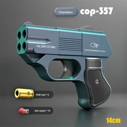 COP 357 Pistol Soft Bullet Shell Ejection Toy Gun Continuous Shooting Blaster Mini Pistola Air Gun For Adult Boys Birthday Gifts