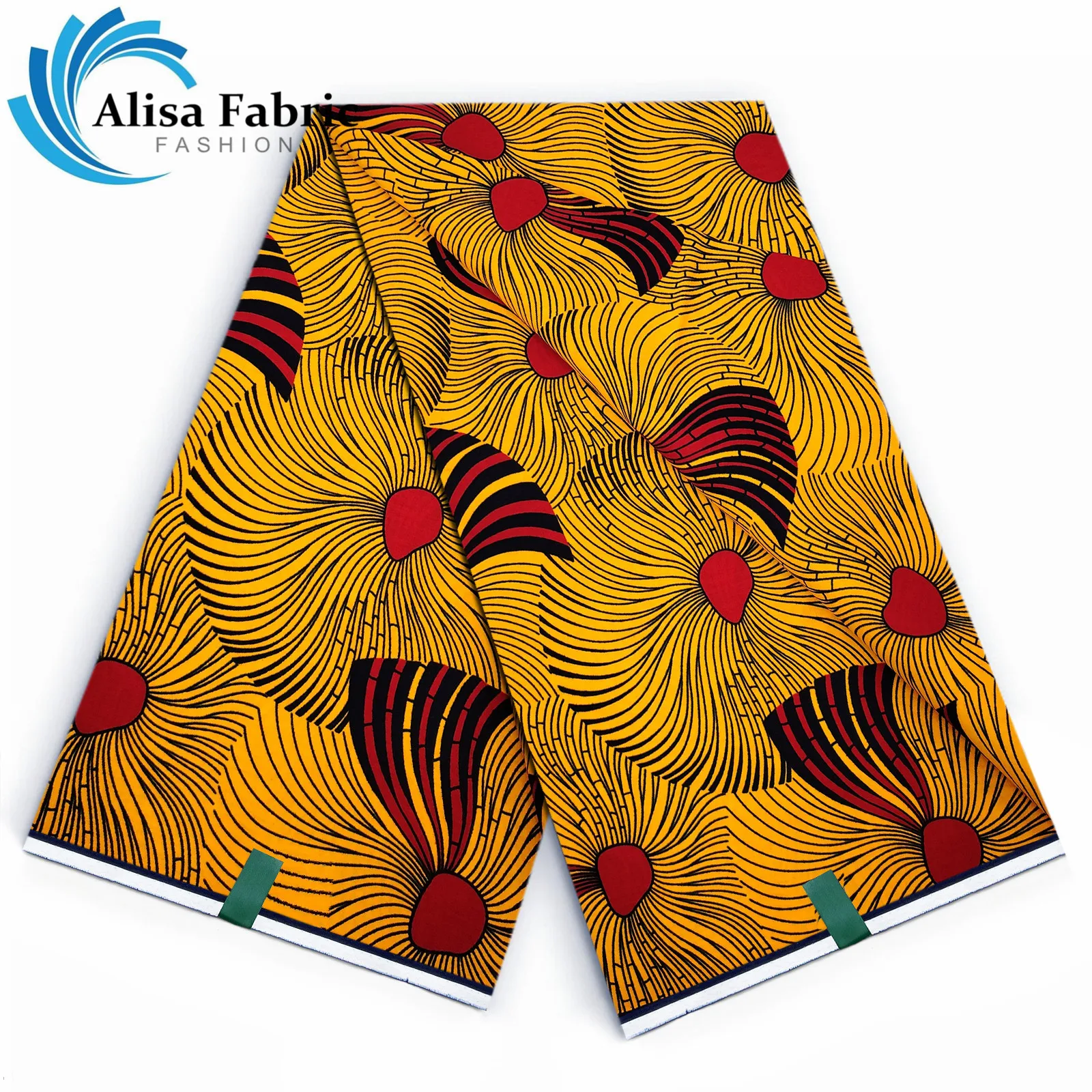 

Анкара с блочным принтом, ткань в стиле батик, настоящий воск, африканская восковая ткань, нигерийская голландская ткань Hollandais Pagne, 100% хлопок для шитья VL-1333