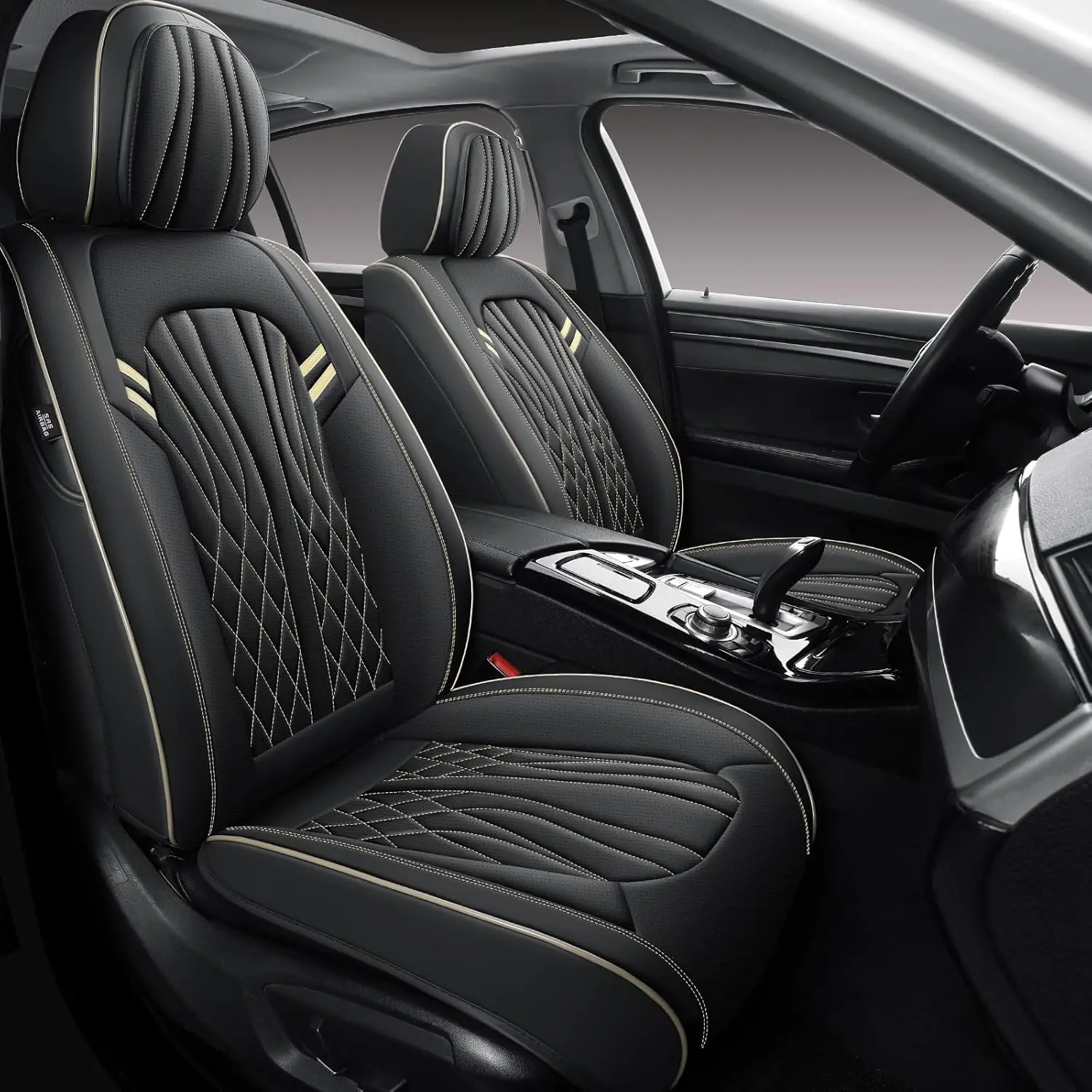 

Seat Covers for Cars, Waterproof Covers, Leather Car Covers 2 Pack, Universal Cushion Protector for Most Cars