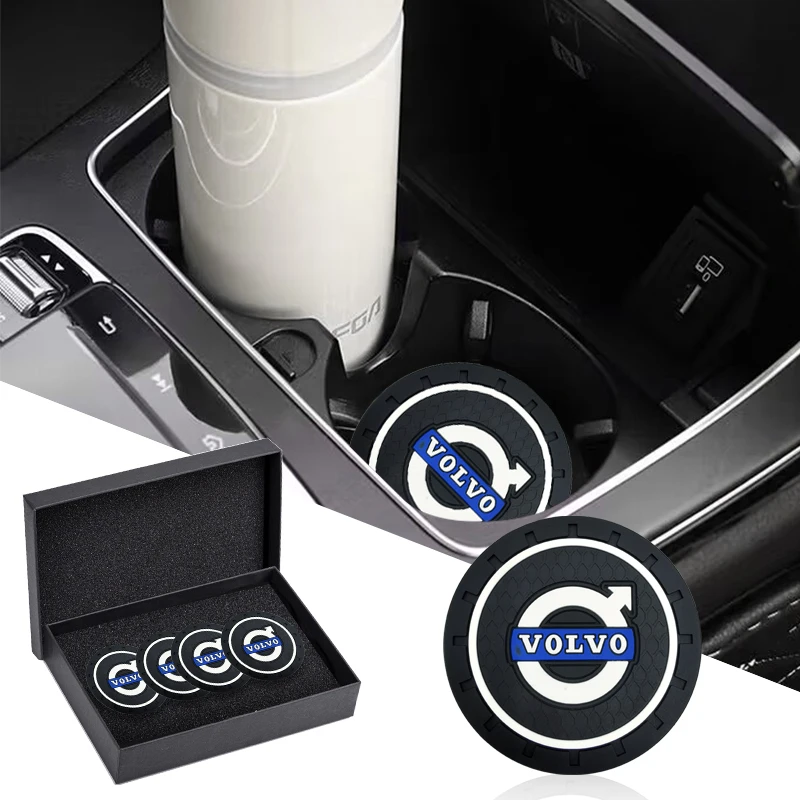 

1/2 шт. силиконовые противоскользящие коврики-подставки для подстаканников в автомобиль для Volvo T6 V90 V60 V40 XC90 S60 C30 XC60 V50 V70 S90 XC40 S80