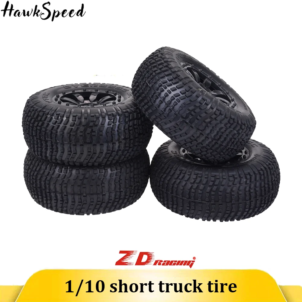 ZD Racing 4PCS Rc Cars Accessories Wheel 1:10 Short Course Truck Tires Set For Traxxas Slash HPI Redcat HSP LRP Remote