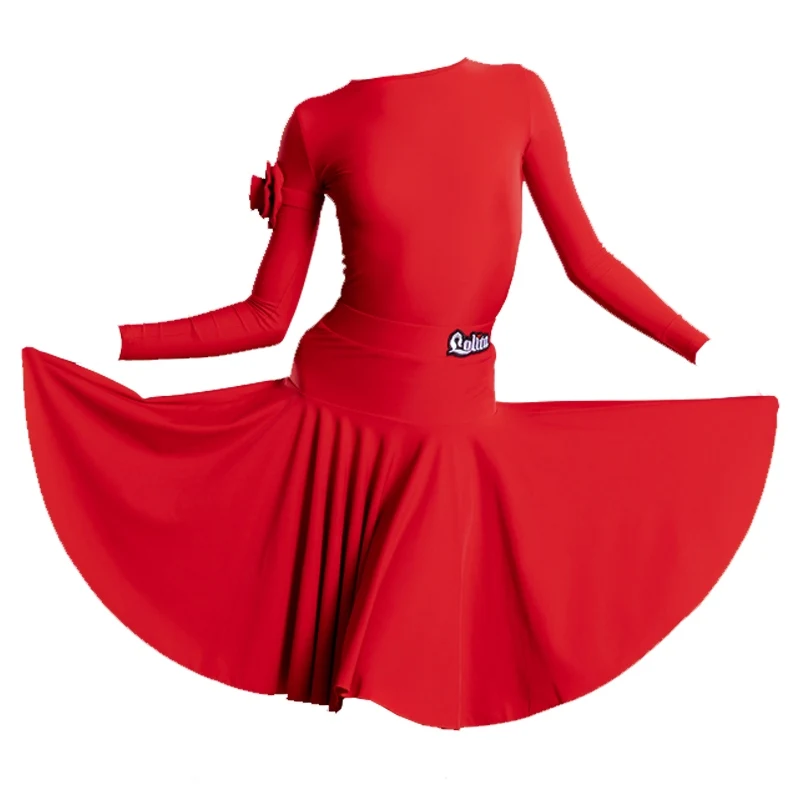 Wiele kolorów children's National Standard sukienka do tańca towarzyskiego Girls Competition Latin Dance Dance Dress Kids 8860