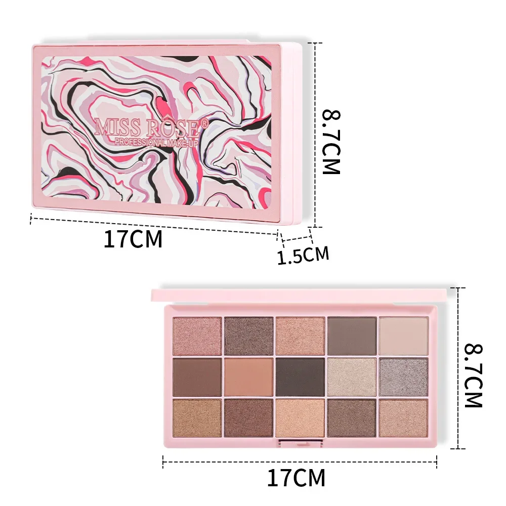 ミスローズ 15色 ベルベット ニュートラル ピグメント ヌード アイシャドウ パレット メイクアップ ベイクドミネラル マット シマー アイシャドウ パレット コスメ