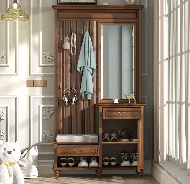 

Clothes Rack with Dressing Mirror, Doorstep Storage Cabinet for Household Use, and Entry Into The Hallway Cabinet