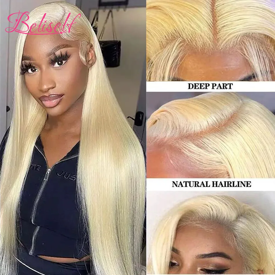 613 Lace Front Wigs 13x6 Straight Brazilian Hair 13x4 Blonde Lace Frontal Wigs 250 Density 13x6 HD Lace Wig Human Hair Beliself