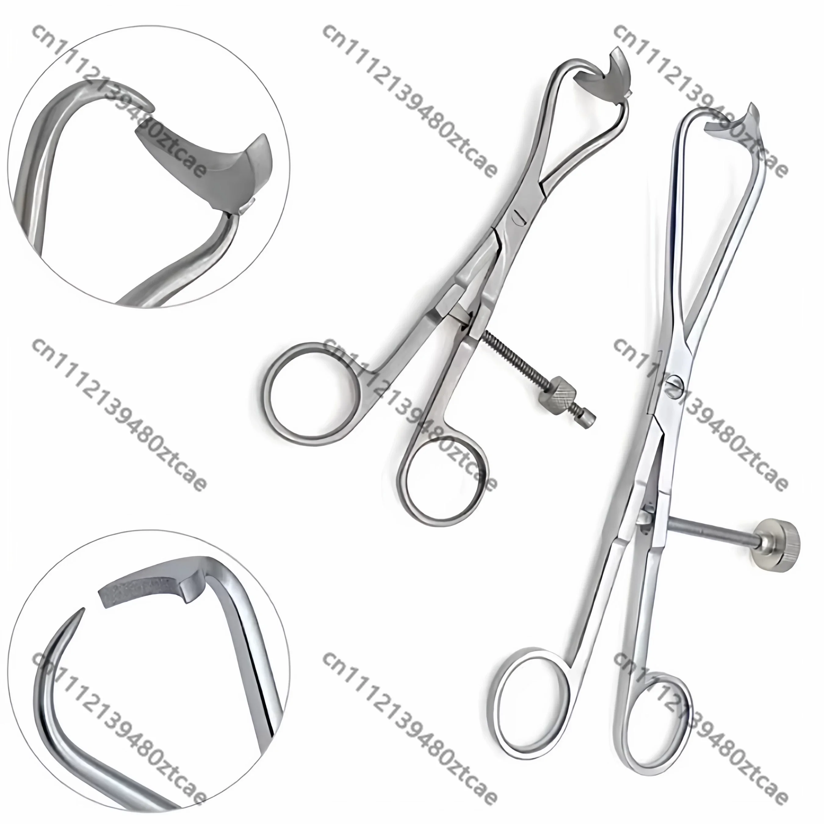 Reduction forceps for orthopedic surgery, adjustable pointed tip reduction pliers with self-locking toothed design