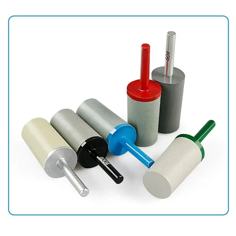 AC62-Cylinder Diamond Grinding Bits 50 Grit With 6Mm Resin Diamond Grinding Burrs Heads Rotary Tool, Durable