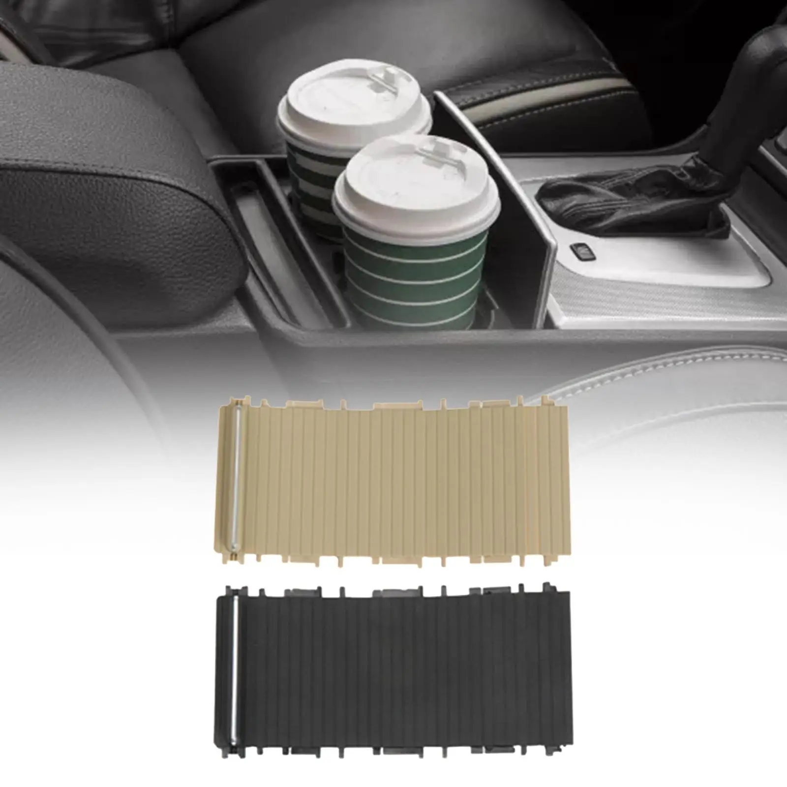 Car Water Cup Holder Slide Curtain Cover Replaces for BMW 3 Series E46