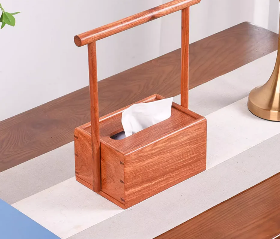 

Rosewood home tissue box Restaurant mahogany paper box