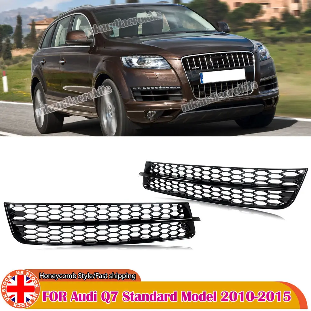 

For Audi Q7 Standard Pair Front Lower Fog Light Honeycomb Grille Mesh 2010-2015