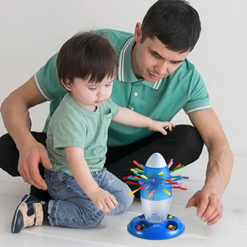 Brinquedo interativo pai-filho, Brinquedos Educativos Criativos, Jogo Montessori com Varas Coloridas, Jogo engraçado de equilíbrio bonito