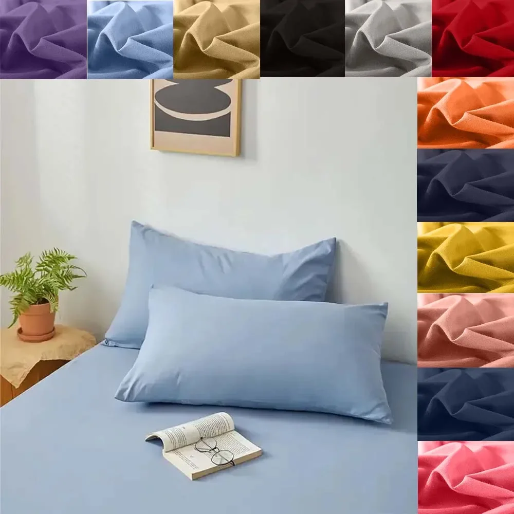 

1PC Solid Color INS Style Bedding Over Soft Comfortable PillowCase for Adults Kids Bedroom Home Decor Pillow Case 48x74cm