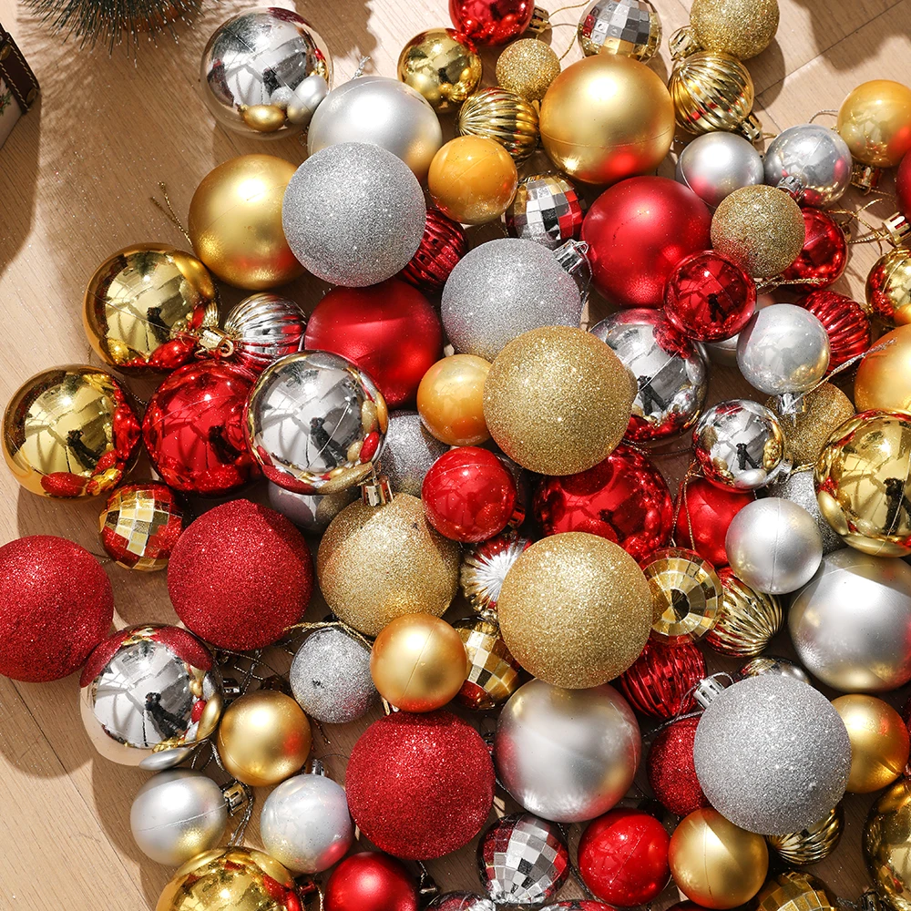 10/20/30/40/50/100Pcs Merry Christmas Ball Hanging Christmas Tree Decoration for Home Decor New Year 2026 Navidad Party Supplies