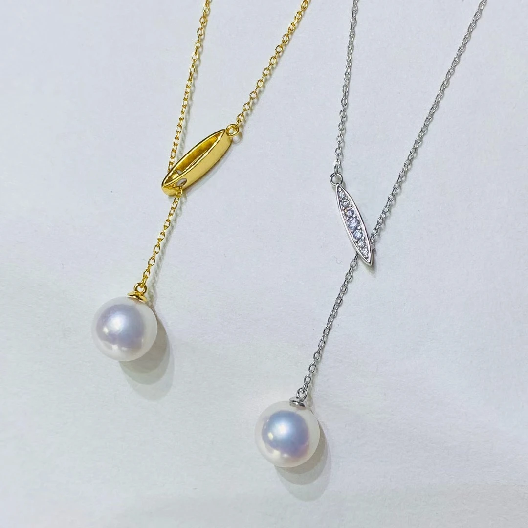 

Ожерелье из стерлингового серебра 925 пробы, фурнитура для ювелирных изделий, крепления, детали, крепления для жемчуга 8-12 мм, камни, 5 шт./лот