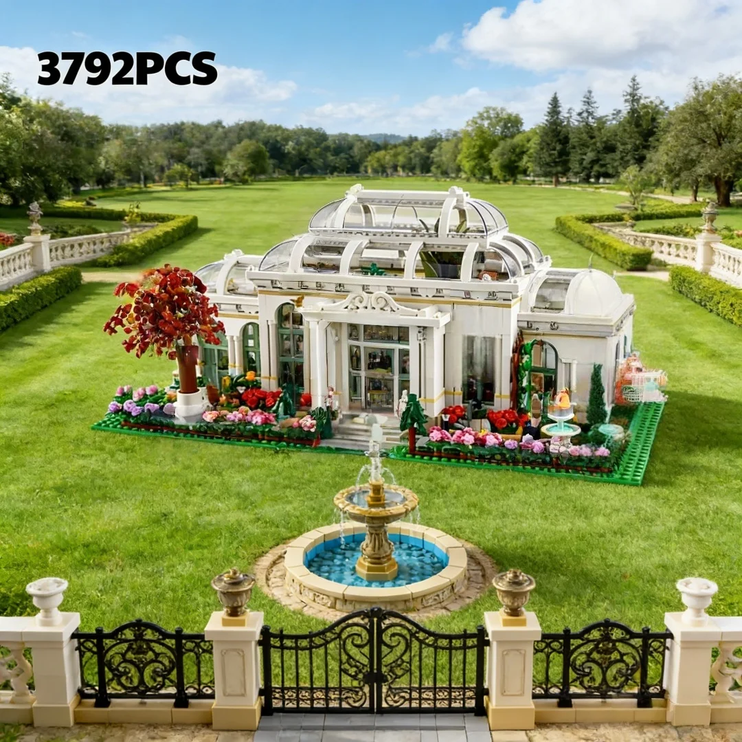 

Набор строительных блоков MOC3792pcs для создания модели сада, украшение для дома, DIY-игрушка, коллекционные кирпичики для взрослых, подарок на Рождество