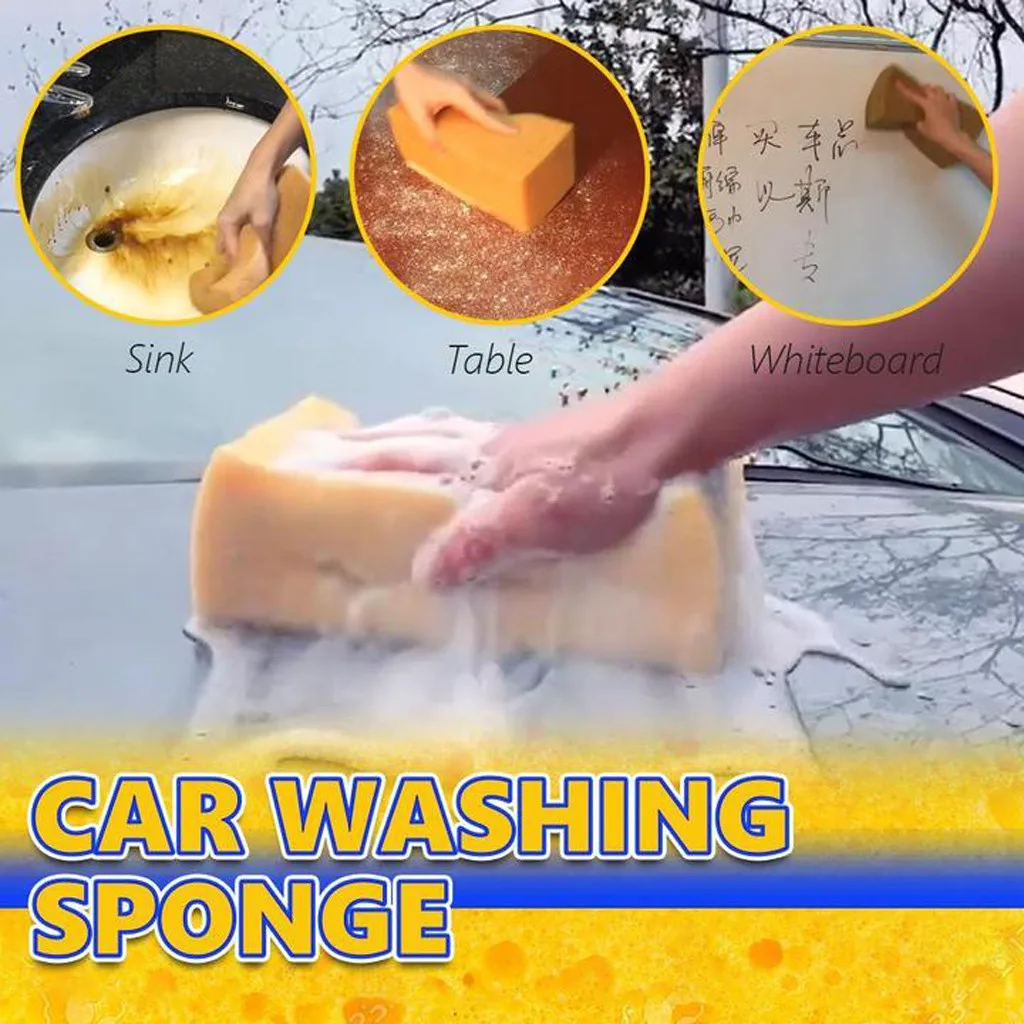 Extra Large Car-washing Sponge Coral Sponge Washing Cleaning Block Honeycomb Car Accessories Interior Decoration Auto Parts