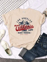 San Francisco, California Beach Paradise T-Shirt Essential Hipster T-Shirts All-Match Casual Tshirt Creativity Casual T-Shirt