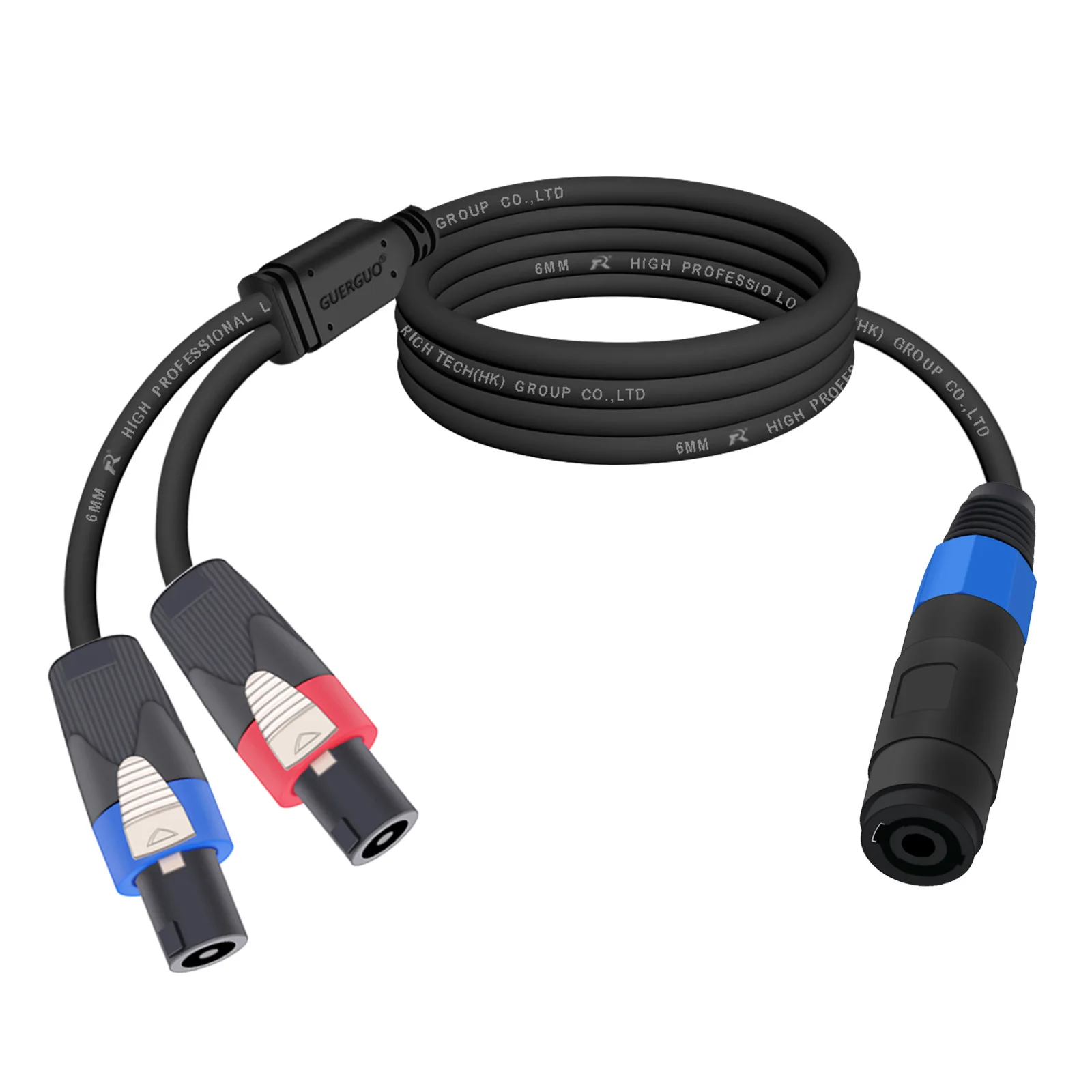 Speakon Splitter 1 to 2 Splitter Y Cable Speak-on Break Out Line Speakon Female to Dual Male Extension SOUND Cord for Speaker