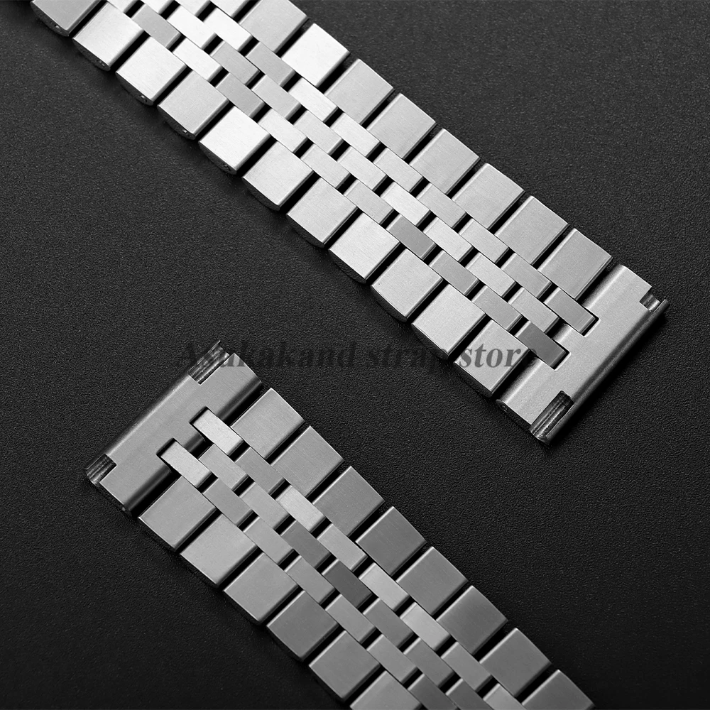 18mm 19mm 20mm 21mm 22mm 23mm 24mm prata extremidade reta pulseira de aço inoxidável para jubileu skx007/009 pulseira de metal pulseira masculina