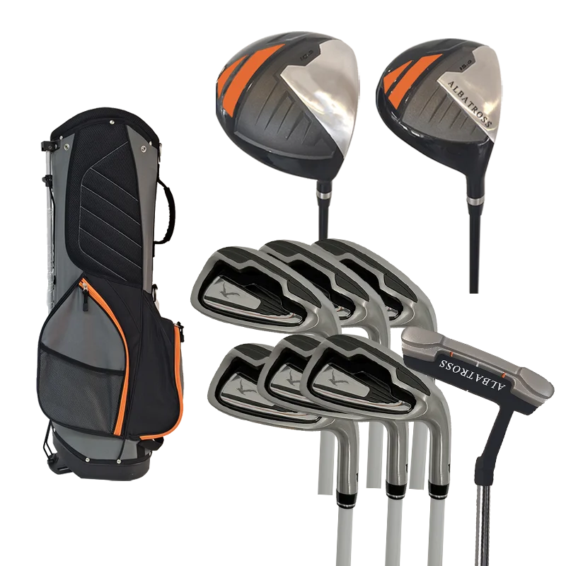 9 PCS Unisex Right Handed Golf Club Set With Cart Bag Factory Supplied Good Quality Aluminum Driver