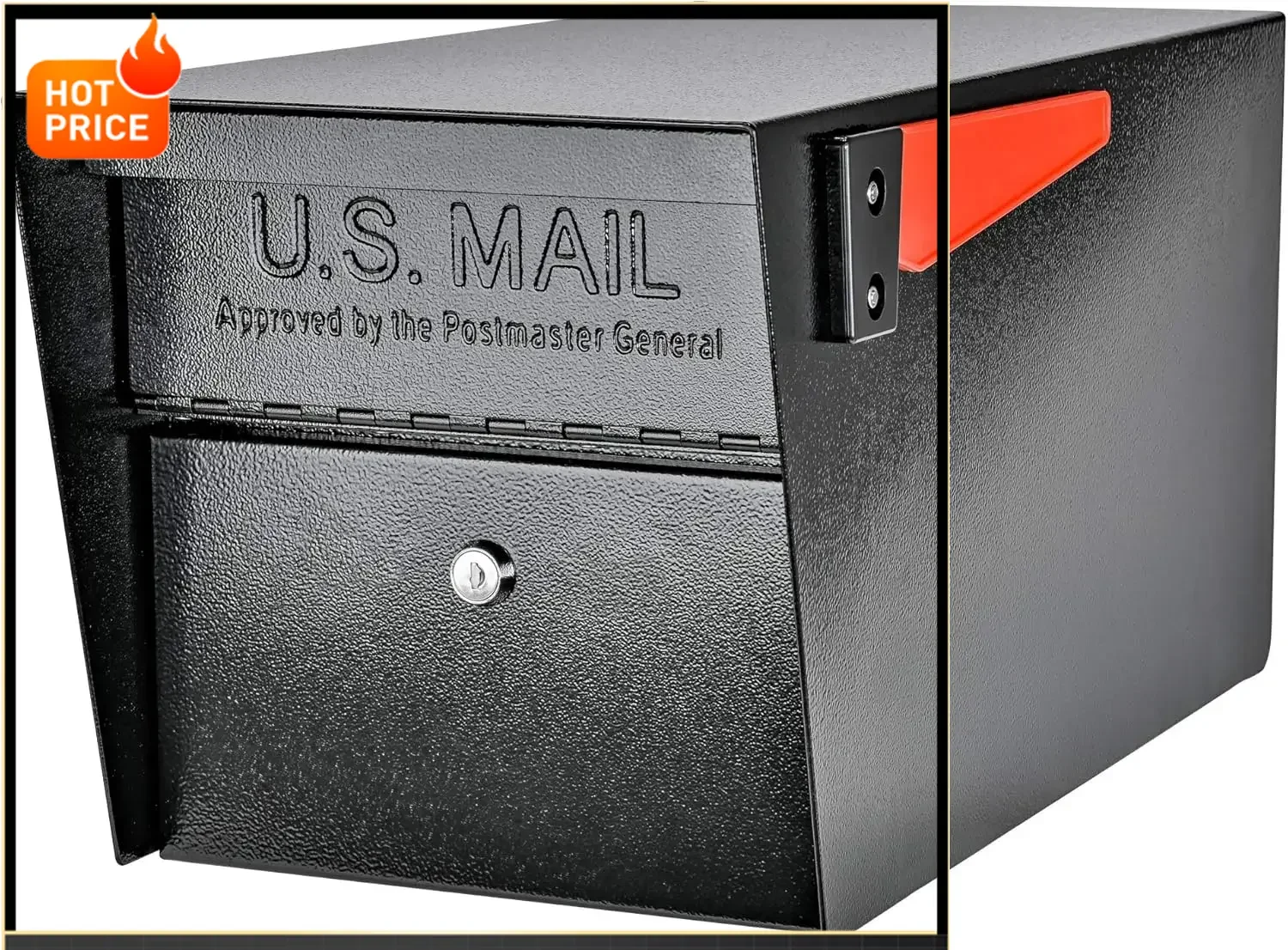 

Bestseller[Free Shipping!]7506 Mail Manager Curbside Locking Security Mailbox, Black,Large