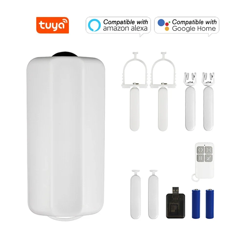 Tuya WiFi Smart Curtain Driver For Roman I Type U Type Curtains Track Smart Life Alexa Google Home Control Smart Home Auto Robot