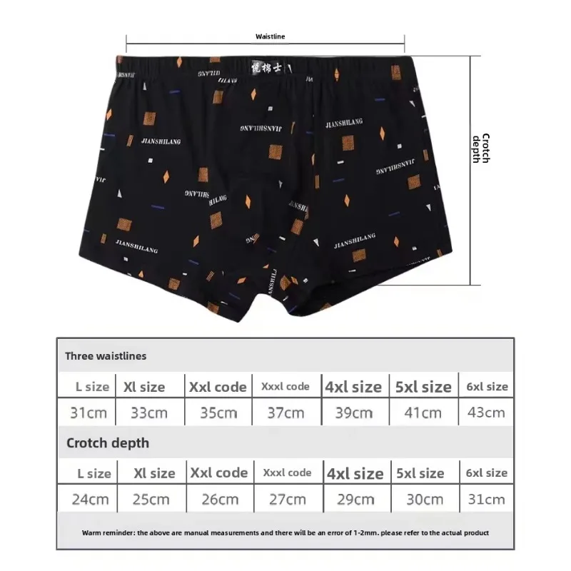 

Men's Cotton Boxer Briefs 100% Breathable Trendy Plus Size 6XL Mid Rise Soft Underwear, Sweat Absorbing & Loose Fit (Multi-Pack)