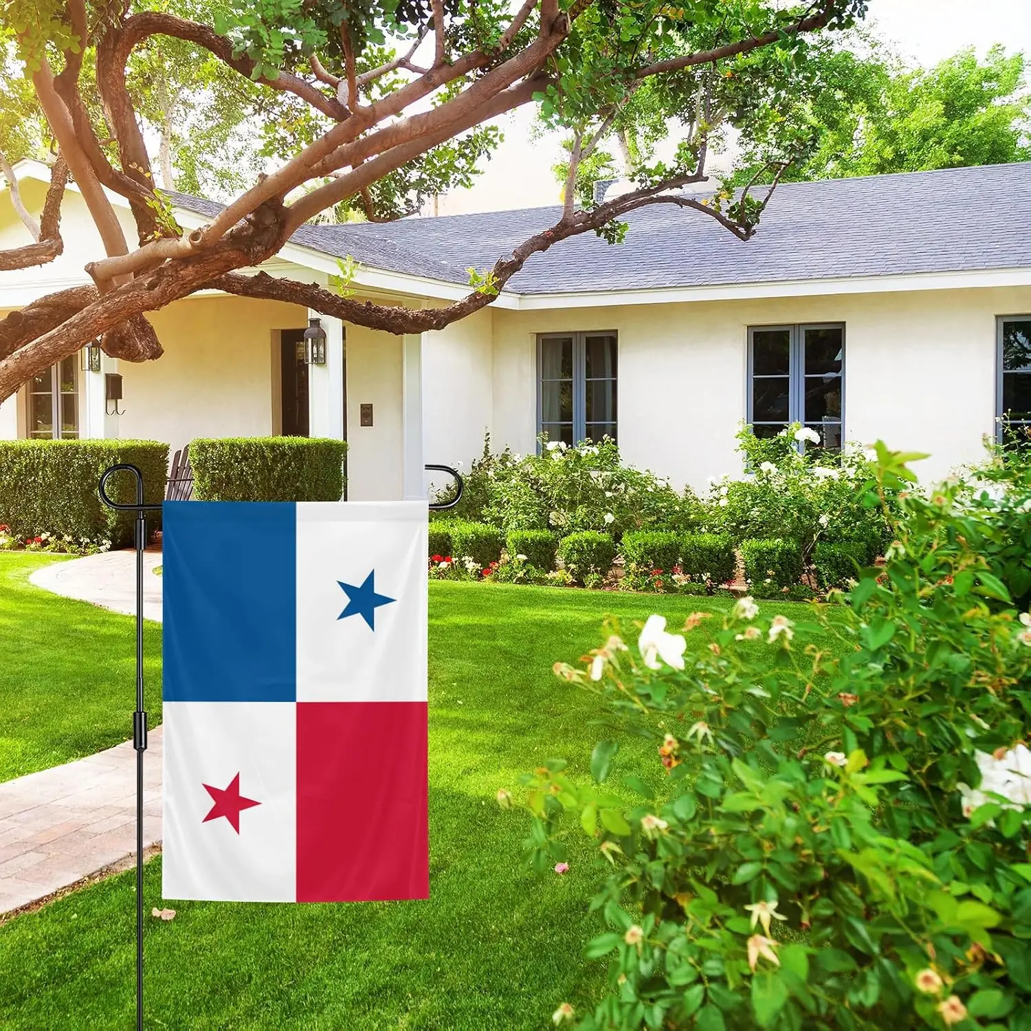 Panama Flags 12 x 18 Inches Double Sided Polyester Garden Flags Vivid Color for Indoor and Outdoor Yard Garden Street Decora PPZ